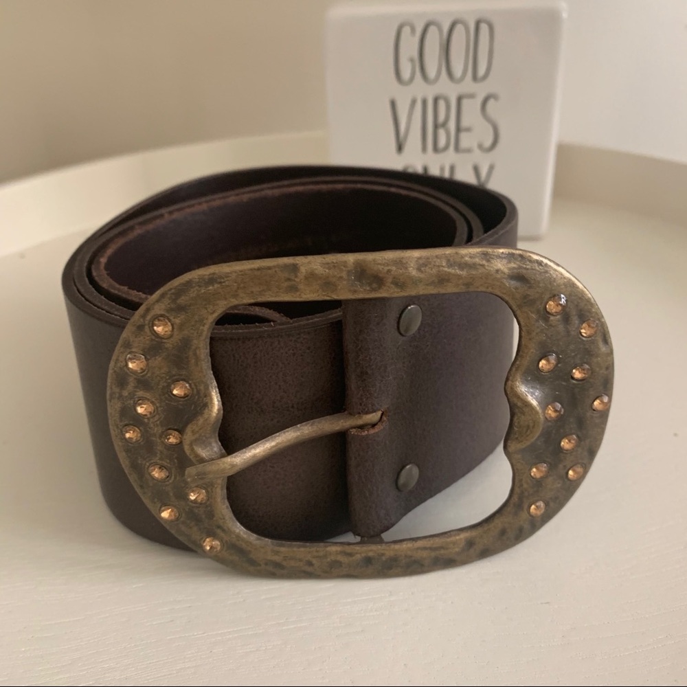 🦉/Aldo Italian Leather Wide Belt Size M